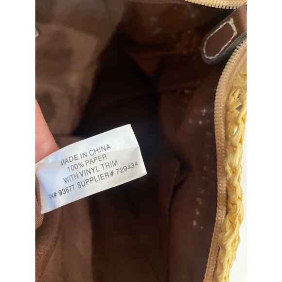 St. John's Bay Basket Shoulder Bag Woven Straw NWOT Striped - Picture 9 of 12